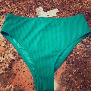 Top shop sea foam green high waisted swim bottoms